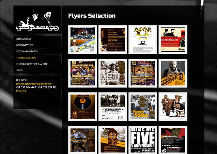 Diseño web: Groove Lee & Funk Norris